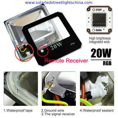 china led light manufacturers, good quality 20W RGB Remote Control LED Flood Light supplier