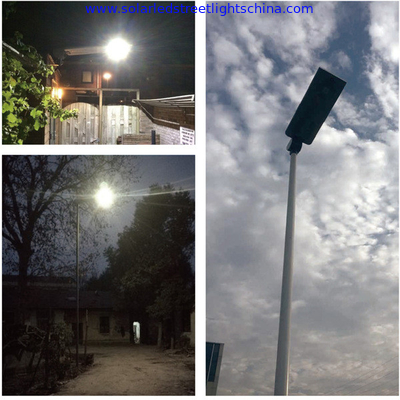 motion sensor all in one solar street light, material AL, all in one intergated solar led street lights supplier